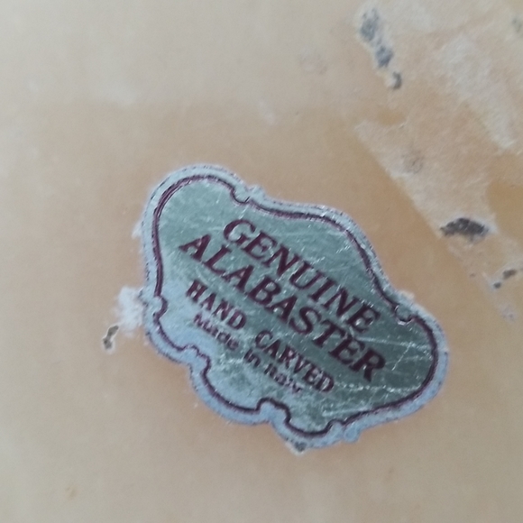 Genuine Alabaster Hand Carved Pink Rose's Jewelry Box Made in Italy - Picture 6 of 8